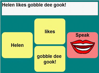 Picture of Helen's grid with words and phrases