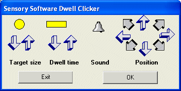 Sensory Software dwell clicking utility