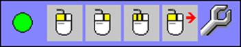 The Sensory Software dwell-clicker user interface during operation