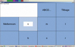 Gazetalk eye-typing application with large cells